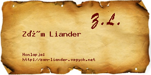 Zám Liander névjegykártya